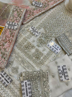 ivory Pearl - Hand Work Embroidered Chiffon 3-Piece Formal Suit
