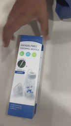Handsfree Baby Feeding Bottle 240ml with Silicone Tube & Nipple | BPA-Free | Random Color