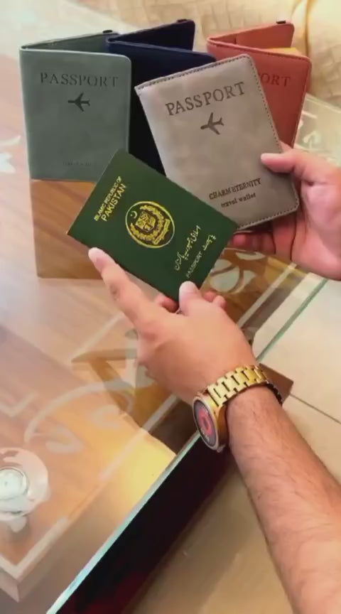 RFID Protected Passport Cover Holder & Travel Wallet Premium Leather Passport & Card Wallet for Men & Women (Random Color)